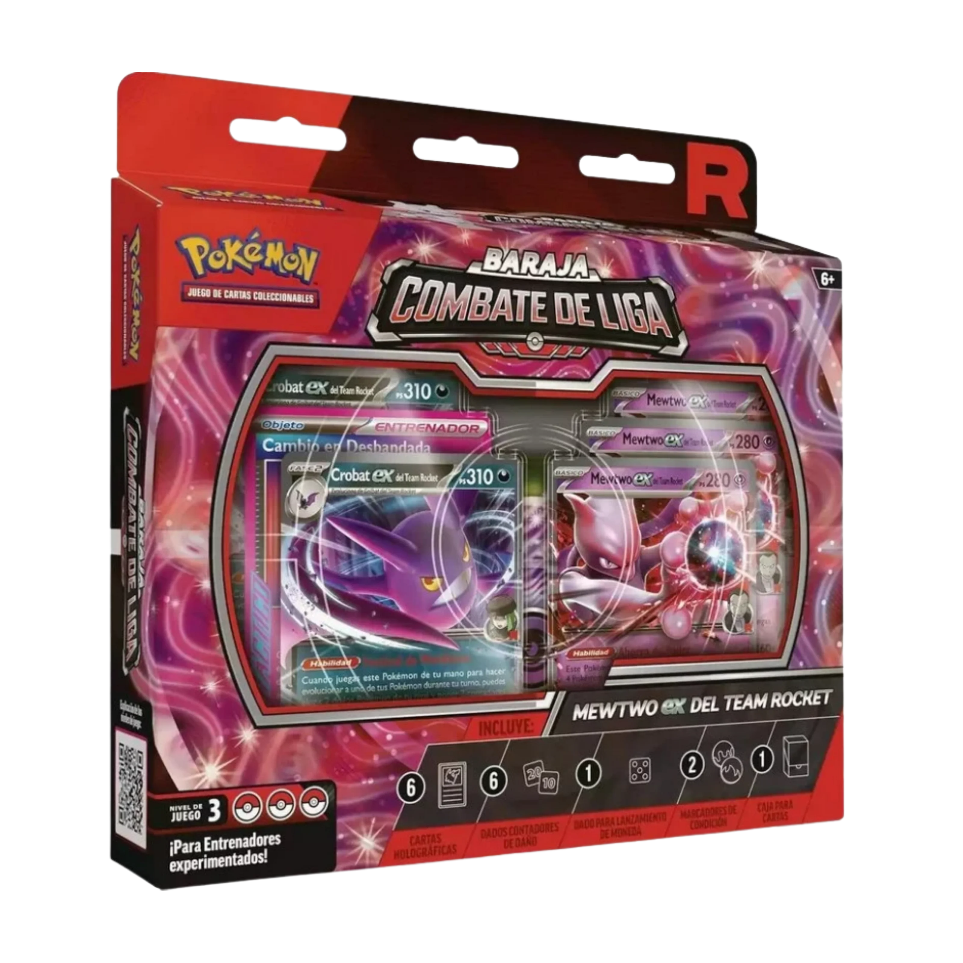 BARAJA COMBATE DE LIGA MEWTWO EX DEL TEAM ROCKET - ESPAÑOL